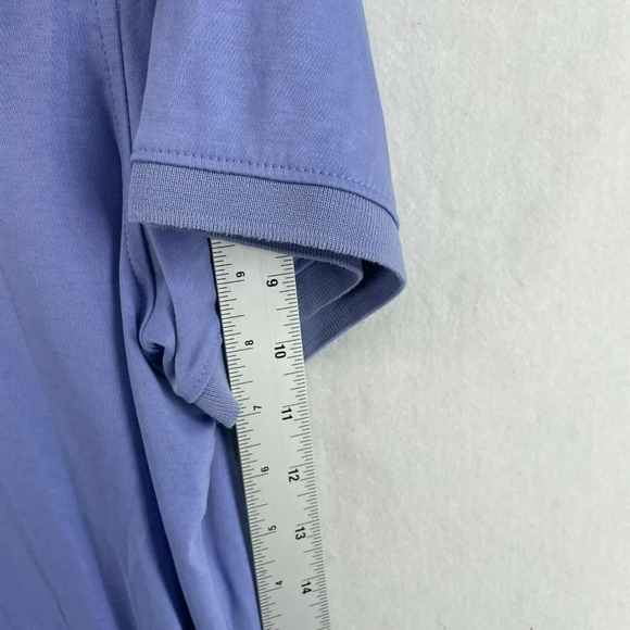 Calvin Klein Polo Shirt Mens XL Indigo Purple Collared Button Front Short Sleeve - Picture 5 of 12